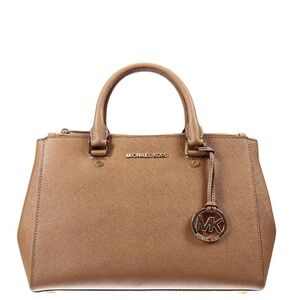 Michael Kors Sutton Saffiano Medium Satchel Leather Purse